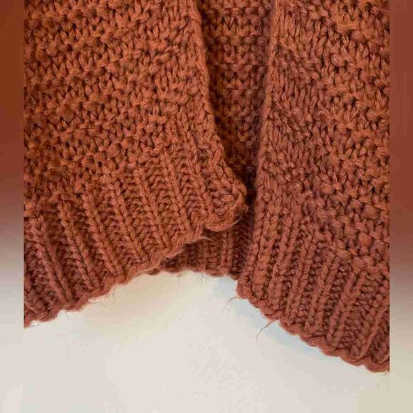 Chunky Knit Cardigan- Rose Color - Picture 3 of 5